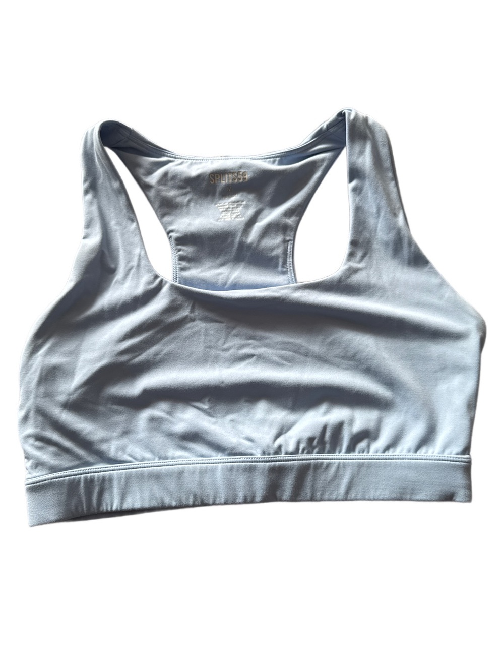 Splits59 Racerback Sports Bra Powder Blue Size Medium